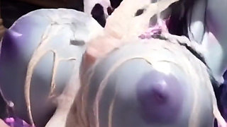 Busty Sorceress Gets a Huge Creampie After Getting Fucked in Her Ass and and Pussy
