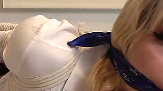 Zeena: Secretary's Drooling Despair - Tight Bondage, Elbows Together, and Strappado Struggle