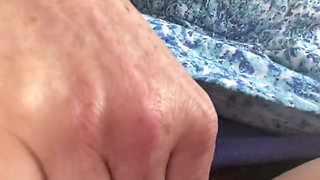 Stepmom Plays with Her Smelly Pussy at the Back of the Bus, Then Sniffs and Sucks Her Stinky Fingers!