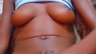 Ebony with Creamy Wet Hair Pussy