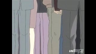 Uncensored Hentai: Groping Busty MILF Blonde on Public Train Anime