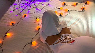 Fucked a Sexy Ghost in the Ass on Halloween - Aria Fleur