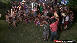 Episodes Sisterhood - Outdoor Group Sex Episode White Trash Party starring Yurizan Beltran