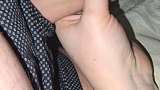 Pizza step son getting a handjob from step mom hand