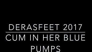 Blue Pumps Footjob Frenzy