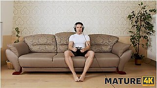 Oliver Trunk - Curly Mature Whore Getting Fucked By A Hung Gamer Big Time