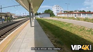 Vip4k. sexy gastarbeiter fellating for currency