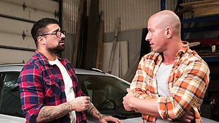 Two guys masturbate before camping trip!