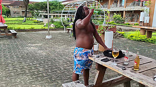 Sperm Floating in the Pool, Hard Sex in the Water, Double Orgasm