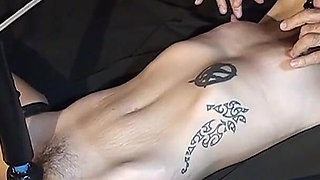 Panty Gagged MILF Edged by Hanging Hitachi