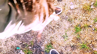 UNINHIBITED YOUNG WOMAN shows herself in PUBLIC and ENDS UP GIVING ME HER WET PANTIES