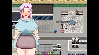 Investigator babe deals with sounds in the NET cafe