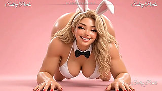 Giant Blonde Bunny Girl Shows You Her Huge Oiled Soles - Giantess POV Tease