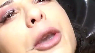 Horny Latina teen Mira Cuckold with girlfriend in bukkake session