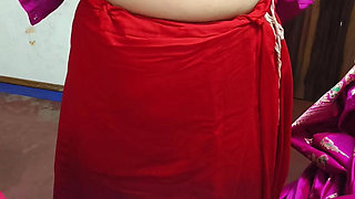 Indian Bengali Housewife Open Her Saree in Front Office Boss and Doing Hard Sex with Boss