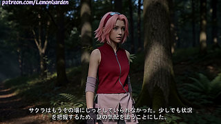 Pink-Haired Kunoichi got the sex of her dreams in Konoha's Forbidden Forest 3d Hentai Naruto x Sakura