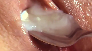 Spoon-fed Anal Creampie I Swallow a Fresh Cum Load Straight From My Ass