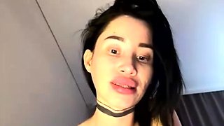 Petite small tit babe with perfect pussy masturbates