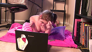 Smoking Hottie Squeezing Her Big Bouncing Tits