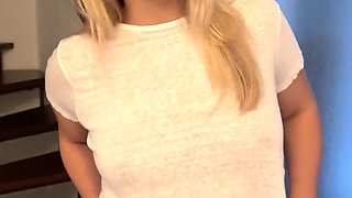 Going to Frankfurt Now Without a Bra and with a Sheer Top