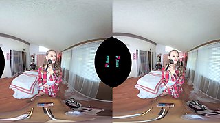 VRHUSH Jillian Janson rides her male sex doll