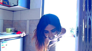 Ebony Outdoor Striptease