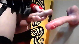 Solo Huge Cock Sexy Lingerie and Dildo