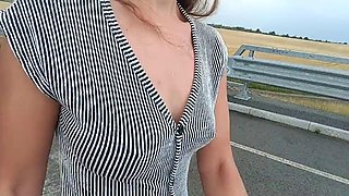 HottPussyTits Flashes Nude Highway Masturbation