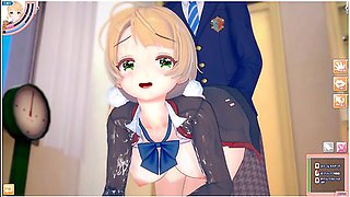 [hentai Game Koikatsu! ]have Sex With Big Tits Vtuber Shigure Ui.3dcg Erotic Anime Video