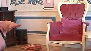 Big boobs babe sent to forest naked