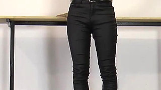 Slave's Orgasm Under Mistress Sydney's Boots