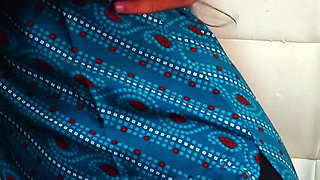 Desi Indian Hot Rich Aunty Fucked by Cleaner on the Chair While Her Husband Was Watching TV in Hall