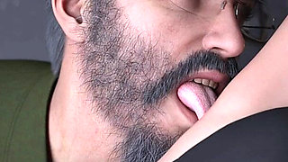 Busty Office Hot Wife Becomes Cum and Piss Slut for a Dirty Old Janitor