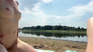 Threesome on the Nudist Beach!