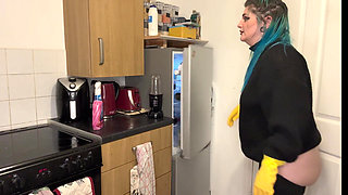 Annoyed Maid Butt Cleaning