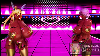 FGO with climax Bunny Artoria and Mash do an erotic hip-shaking duo dance 3d hentai mmd ahegao cum swallow anal sex fuck