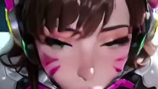 Beautiful Cosplay MILF Gets Fucked in Her Ass and Pussy and Gets a Huge Creampie