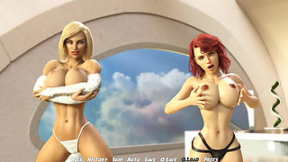 Black Widow and Emma Super Girls Having Fun 3some