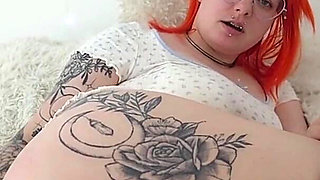 A French Woman Puts a Big Inflatable Plug in Her Ass