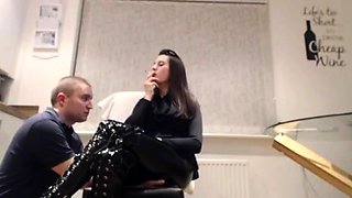 Dominatrix Victoria Black - Ashtray Humiliation