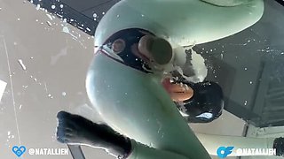Stepsister Natallien Gets Creamy PussyFuck in Tight Latex Catsuit - Hardcore Anal & Creampie