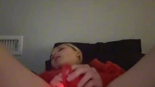 Fucking My Tight Pussy with Rose Toy Dildo Combo