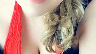 Amateur blond girl with big boobs getting fucked