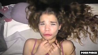 Amateur Teen Sabrina Spice Rough Fucked Doggystyle & Face Fucking - Homemade POV Cum in Mouth