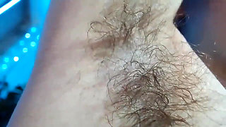 Extreme Hairy Armpit Closeup on Cam