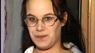 Amateur brunette teen sucks big cock and gets doggystyled