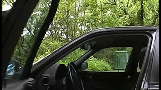 Blonde teen fucking her boyfriend while trying to fix their car