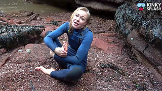 Salty Wetsuit Toe Sucking Slut