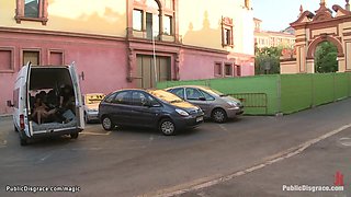 Spanish fucked by strangers in public