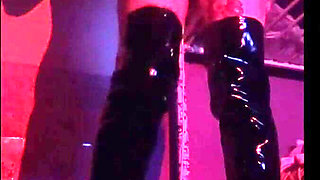 Petite Masked Bunny Domme Makes You Lick Her Boots After Taking of Heels